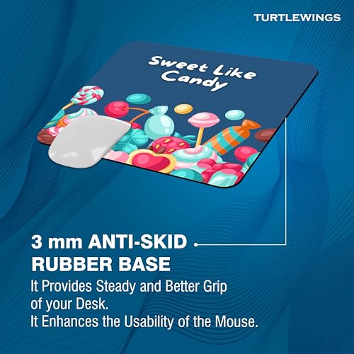 Image of TURTLEWINGS | Mousepad | Inspirational Quote Mousepad - 22x18 cm, 3mm Thick | Abstract Design Non-Slip Rubber Base | Office, Study & Gaming Use | Premium Smooth Surface 222 (11)