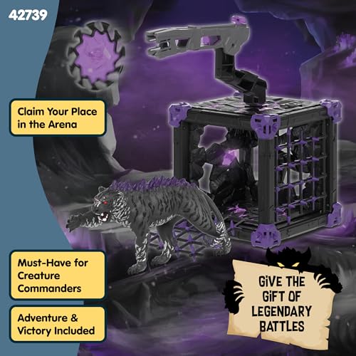 Image of Schleich Eldrador Creatures - Battle Cave with Shadow Tiger Figure and Shooting Weapon Toy Playset - Interactive Cave and Monster Figurine for Boys and Girls - Fantasy Toys for Kids Ages 7+ | 42739