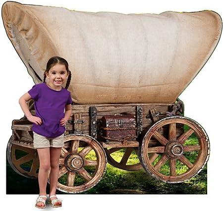 4 ft. 8 in. Western Cowboy Pioneer Wagon Standee Standup Photo Booth Prop Background Backdrop Party Decoration Decor Scene Setter Cardboard Cutout