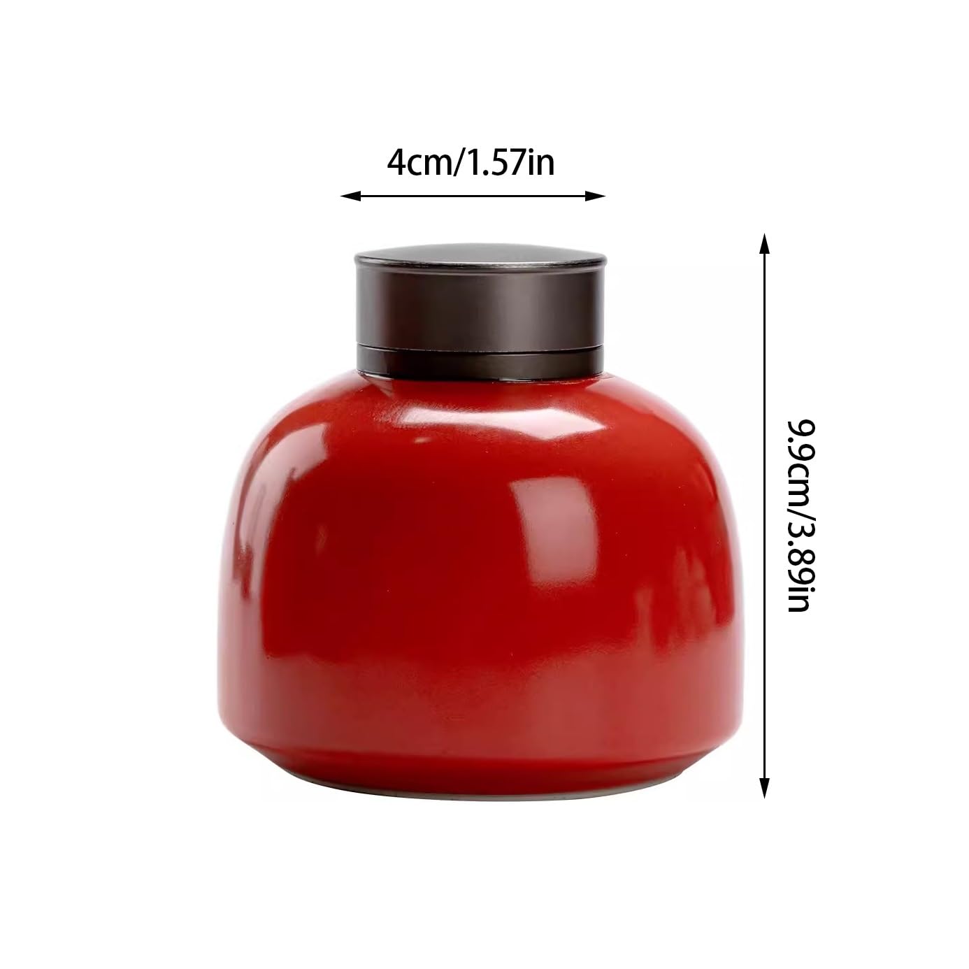 Organizador de Bolsitas de Té Latas de té de cerámica, latas selladas de doble capa con tapa de aleación for almacén de té, latas de almacenamiento simples, latas de almacenamiento de té negro Organiz