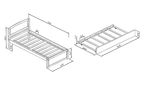 Xilingol Twin Daybed With Trundle, Wood Sofa Bed Frame For Kids Teens Guests Bedroom Living Room Furniture, Wood Platform Bed With Slats, No Box Spring Needed, White #TOP6