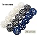 Yaomiao 15 Pieces Vase Filler Rattan Balls Decorative for Craft, Party, Wedding Table Decoration, Aromatherapy Accessories, 1.8 Inch(Blue Gray White)