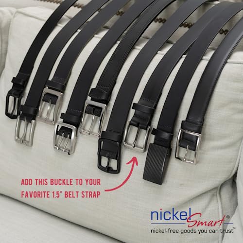 Nickel Smart Casual Titanium Belt Buckle 1½ Inch Nickel Free Belt Buckle With Brushed Satin Finish #TOP2
