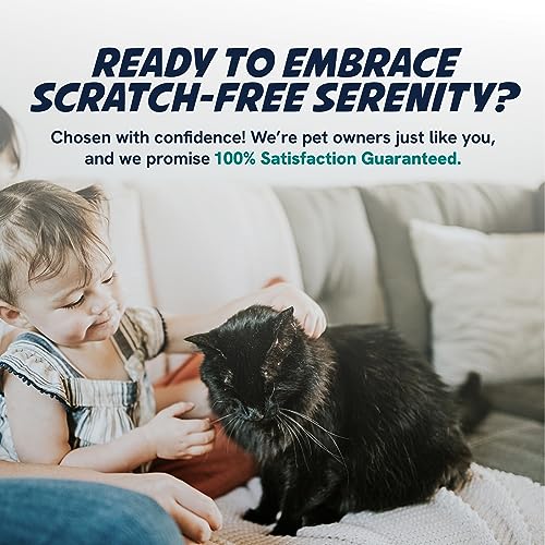 Panther Armor Cat Scratch Deterrent Tape – 8-Pack Double Sided Sofa Anti Scratching Sticky Tape – 4-Pack Xl + 4-Pack L Couch Corner Anti Cat Scratch Furniture Protector From Cats - Cat Couch Protector #TOP5