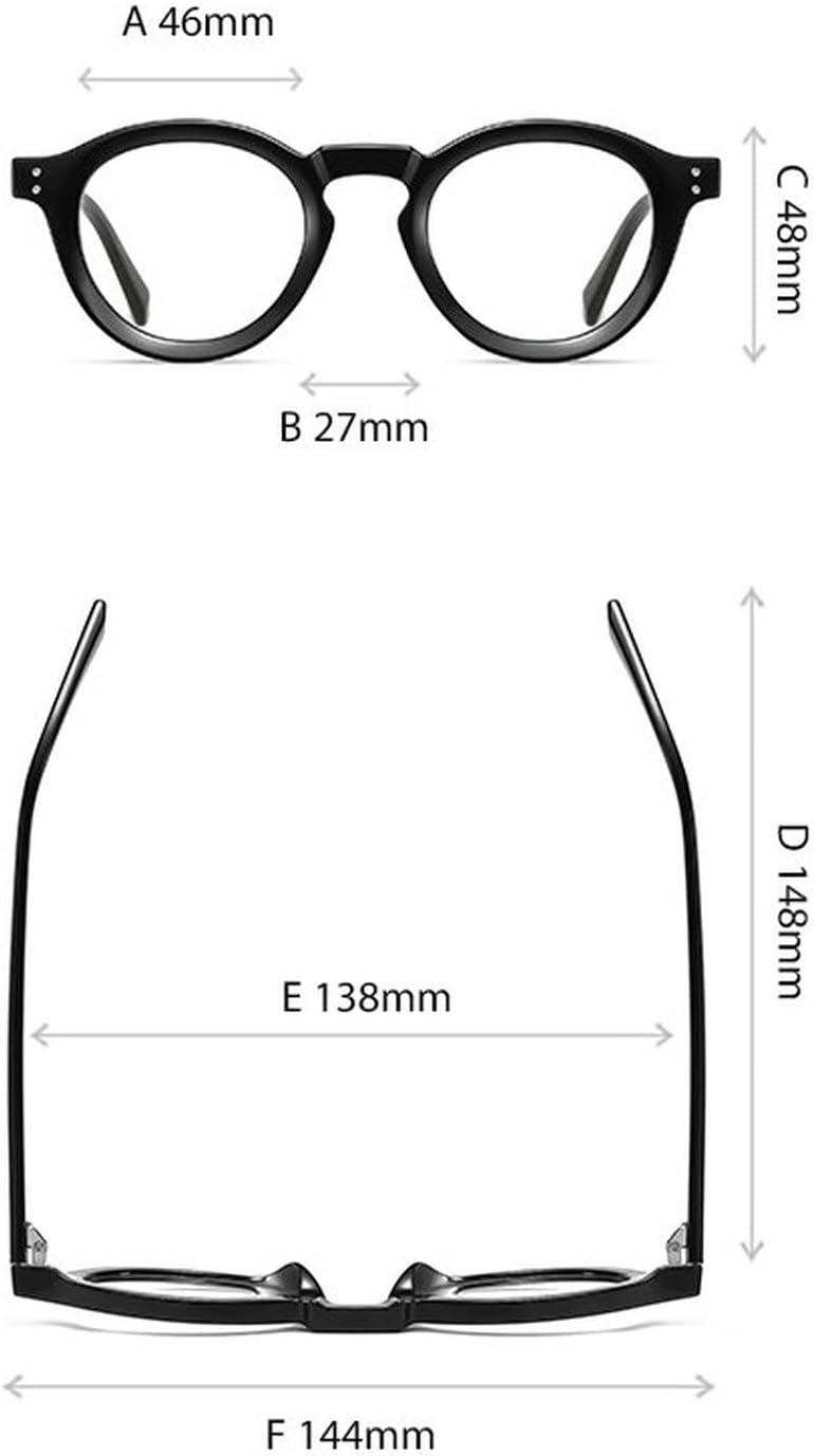 COTIA Retro Oval Blue Light Blocking Reading Glasses Anti Glare Digital Eye Strain Classic Reader Men