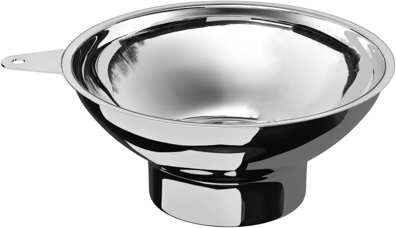 5.7インチ x 2.78インチ 口メタル缶詰漏斗 広口メイソンジャー用 - ステンレススチール広口漏斗 キッチン充填用 (フィルタ