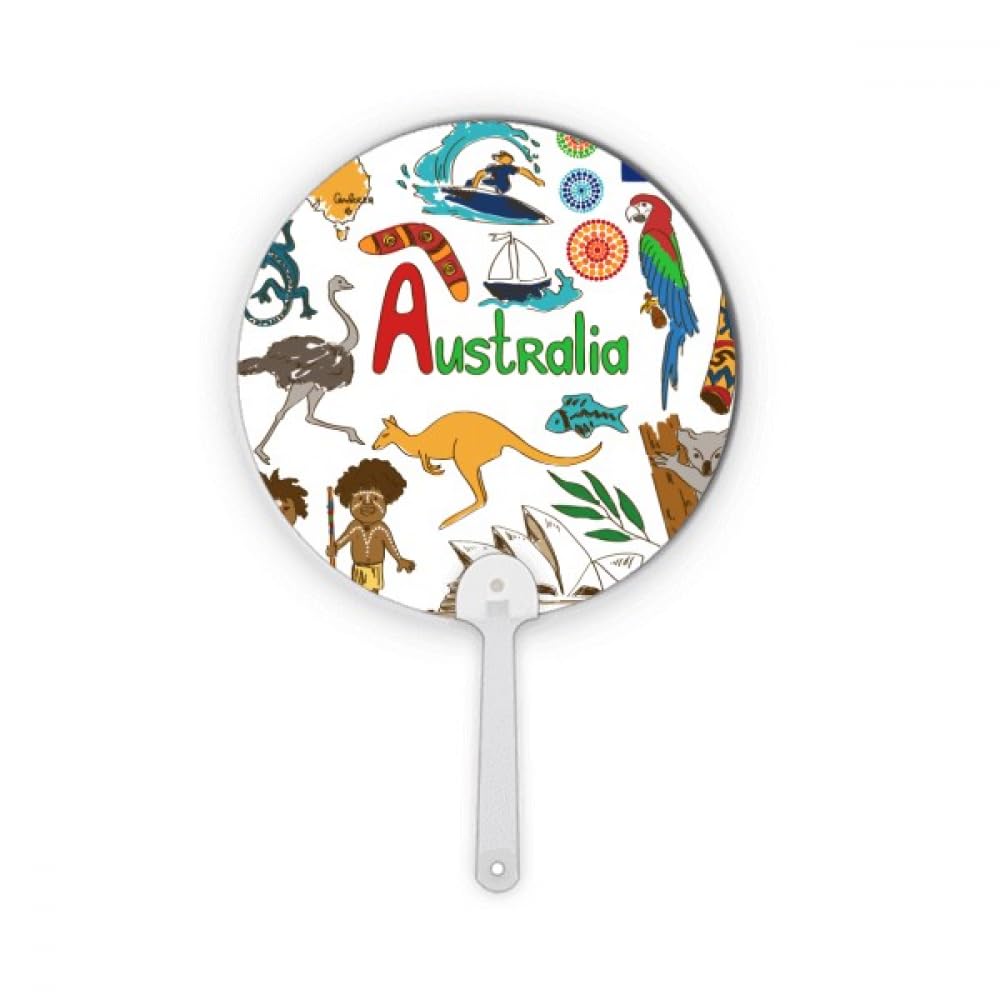 Drapeau national Australie rond en plastique robuste et portable pour artisanat