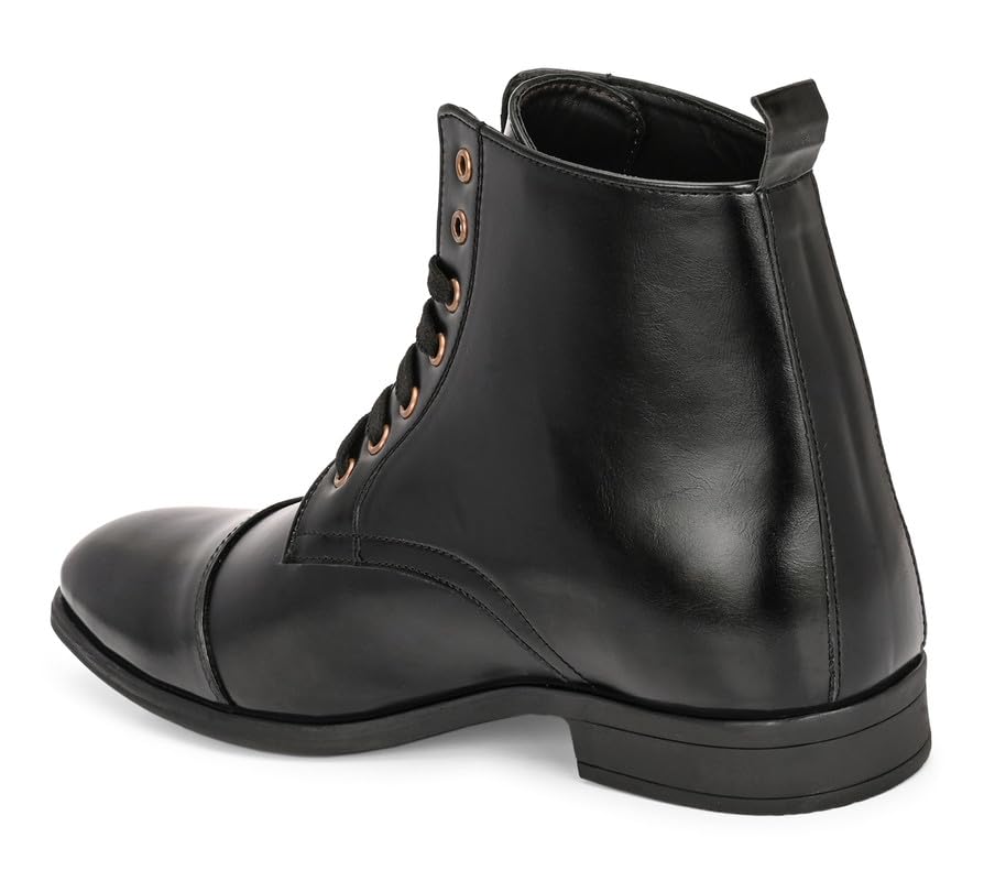 Image of Server Men's Chelsea Ankle Boots | Casual Boots for Men | Ankle Height Boots| All Day wear | Comfortable Formal Office & Business Wear Shoes | Lace up Boots | Derby Boots