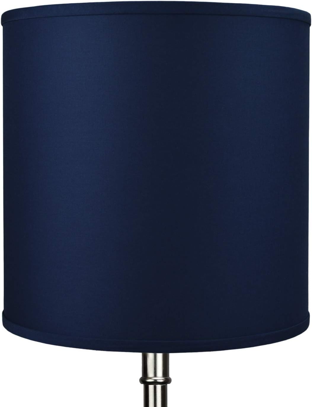FenchelShades.com 14" Top Diameter x 14" Bottom Diameter 14" Height Cylinder Drum Lampshade USA Made (Navy Blue)
