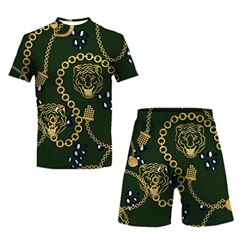 Ensemble 2 pièces homme t-shirt col rond et short en tissu léger taille M