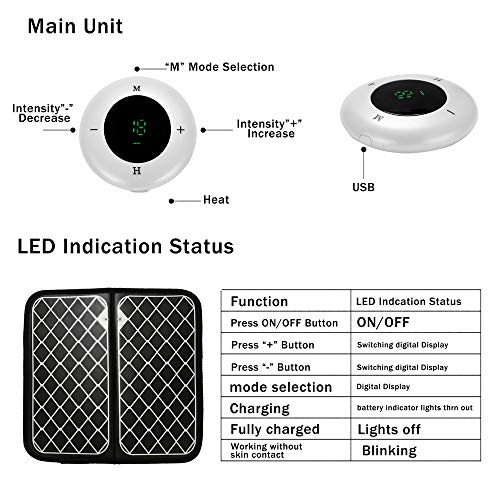 EMS Massager Do Pé Dobrável Pulso Vibração Elétrica Estimulador Muscular Máquina de Relaxamento Sem