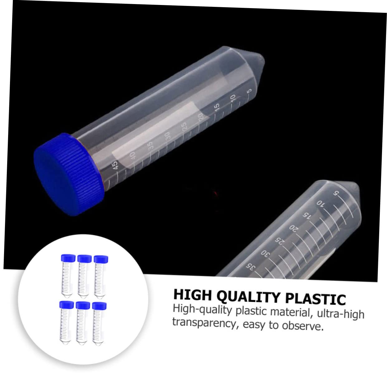 Anneome Provette da Centrifuga con Fondo Conico 50ml 50 Pezzi in Plastica