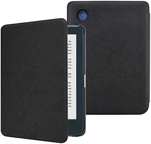 Case for Kobo Clara Colour / Clara BW / Clara 2E 6"eReader, Ultra Slim Lightweight Folio Premium PU Leather Protective Cover with Auto Sleep/Wake Function, Black