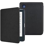 DMLuna Case for Kobo Clara Colour / Clara BW / Clara 2E 6"eReader, Ultra Slim Lightweight Folio Premium PU Leather Protective Cover with Auto Sleep/Wake Function, Black