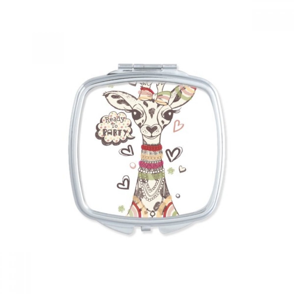 Miroir de poche girafe coloré le petit cadeau mignon parfait pour vos amies