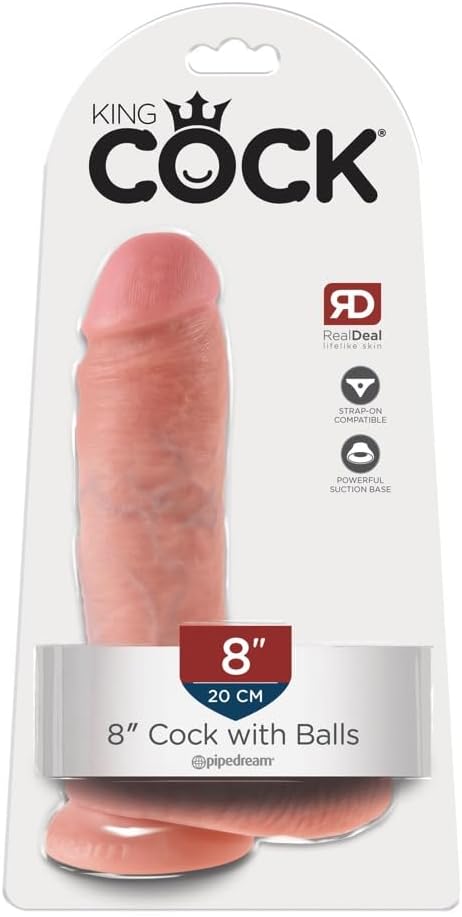 Pipedream King Cock with Balls, Flesh, 9 Inch