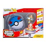 Pack de toupies de Combat Caninos Pokémon - Toupie de Combat avec Lanceur de toupie Super Ball