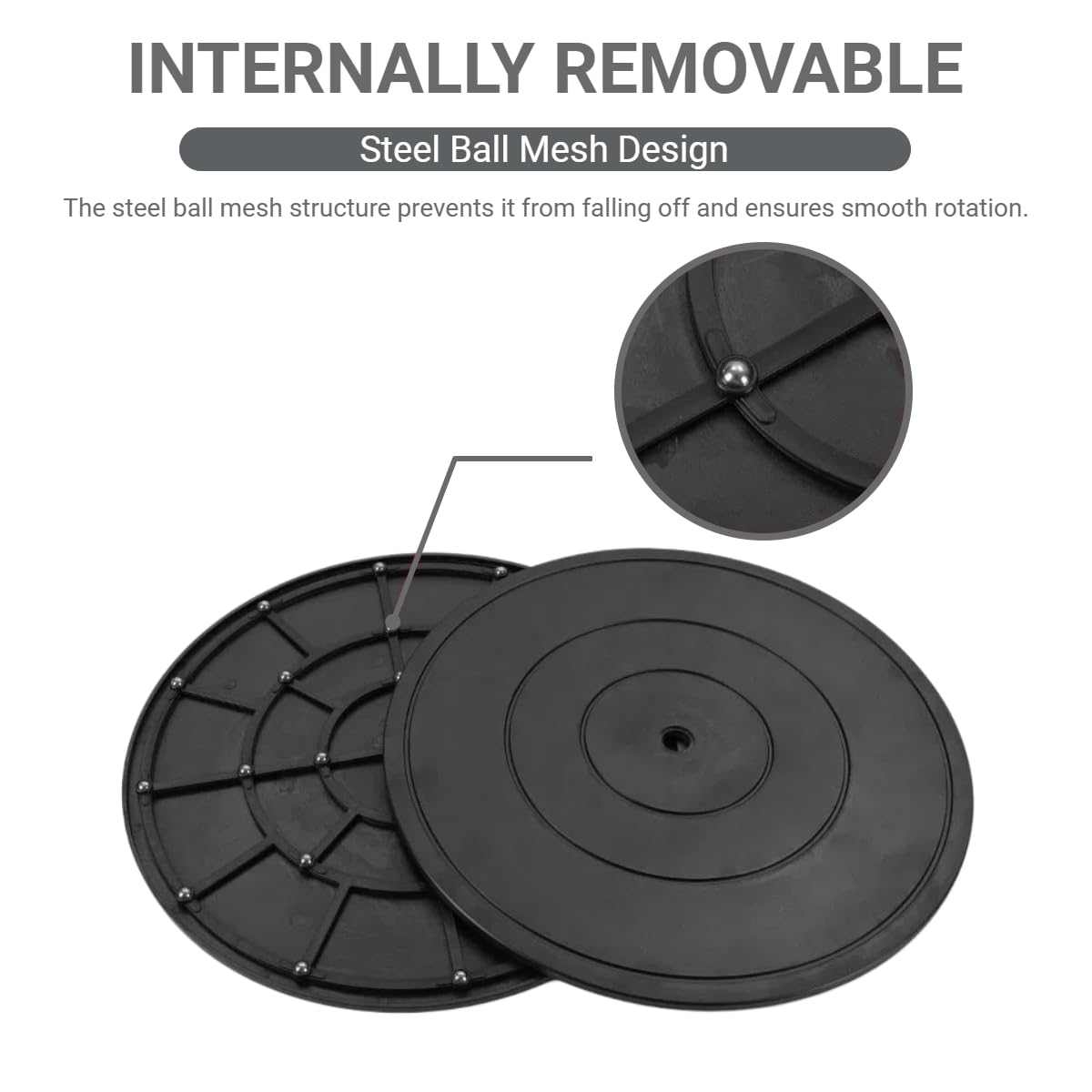 40cm Plateau Tournant Universel,Solide Plateau Tournant à 360°,Support Pivotant à 360 Degrés avec Roulements à Billes en Acier pour Plantes en Pot Haut-Parleurs Ordinateurs Portables Moniteurs