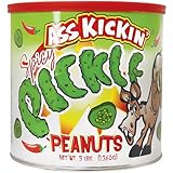 ASS KICKINβ Spicy Peanuts - Hot Peanuts Spicy - Hot Peanuts Challenge - 3LB - Nuts Flavoured with Pickle - Ultimate Gourmet Gift - Try if you dare!