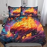 ♥ Etichetta di manutenzione: il set di biancheria da letto è lavabile in lavatrice e adatto all'asciugatrice. Si consiglia di lavare a temperatura dell'acqua a 30 gradi. Chiudere le coperture e ruotarle o utilizzare i sacchetti per la biancheria prima del lavaggio per proteggere la cerniera.
