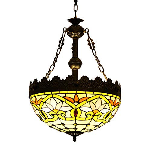 Plafonnier Tiffany fleur de lotus pour illuminer un salon vintage avec élégance