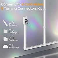 Vista 4 de Kit de ocultador de cable de 113.4", cubiertas de cable para 2-4 cables en la pared, cubiertas de cable autoadhesivas para ocultar cables