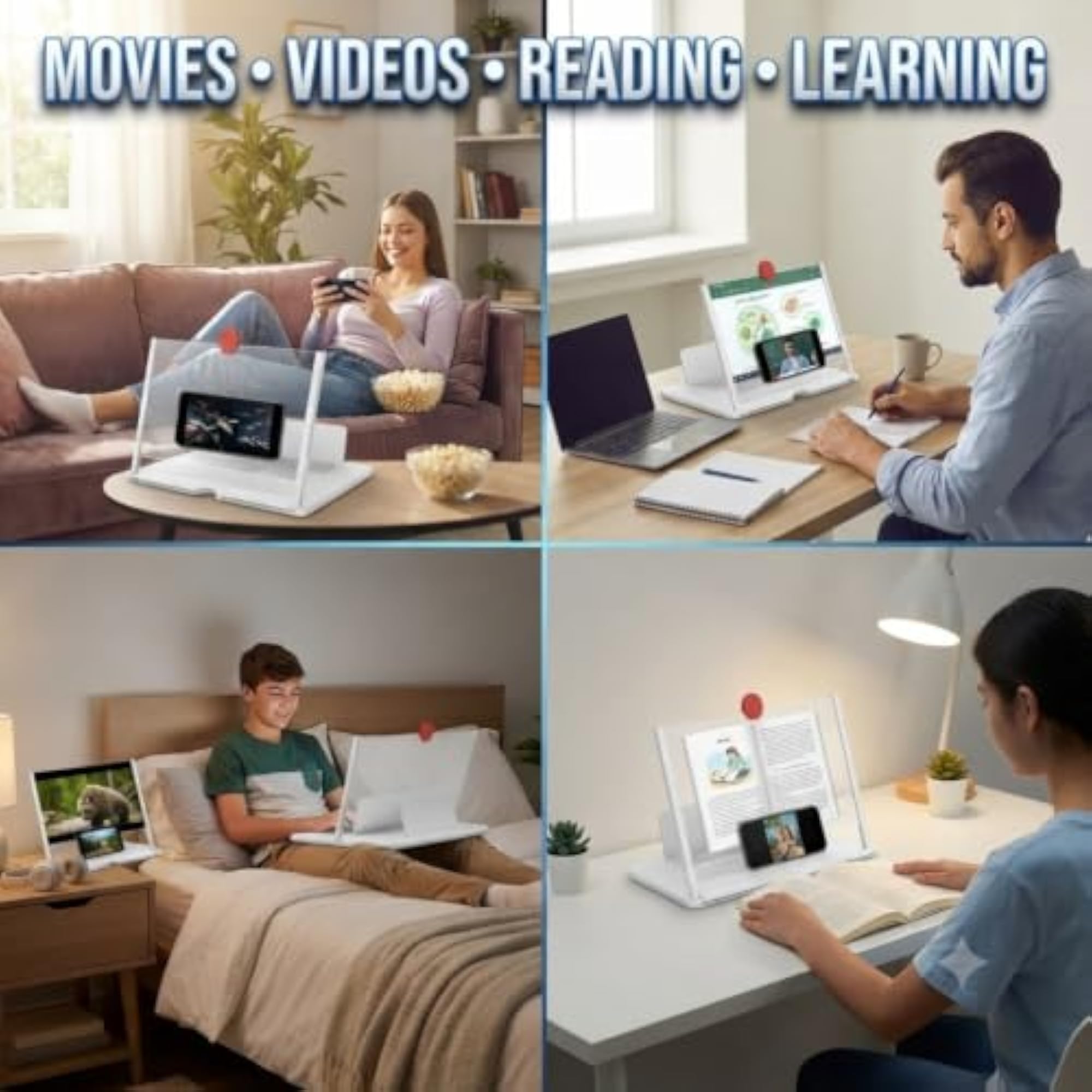 Foldable 3D HD Smartphone Screen Magnifier