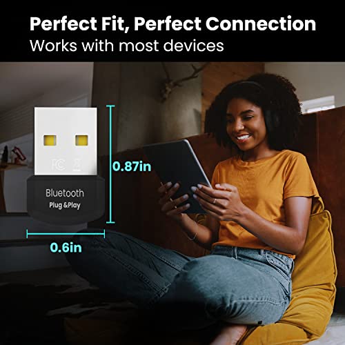 image for EVEO Bluetooth Adapter for PC 5.1 - Dongle 5.1 for Windows 10 Only (Pl