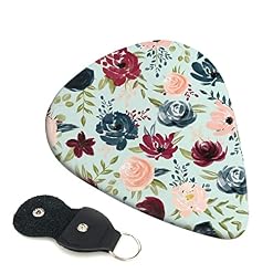 Lot de 6 médiators pour guitare acoustique, guitare électrique, basse, ukulélé Maroon and Navy Flowers – Fin, moyen et… - Les Beatles, Paul McCartney, John Lennon, RIngo Starr, George Harrison