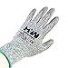 Hy-weld Cut Resistant Glove stark Polyurethane Palm Coated 13 Gauge HPPE Gray New (6 pairs, Medium)