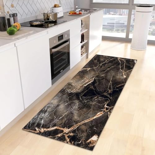Tapis de cuisine en marbre 80x160 cm chic pour le salon