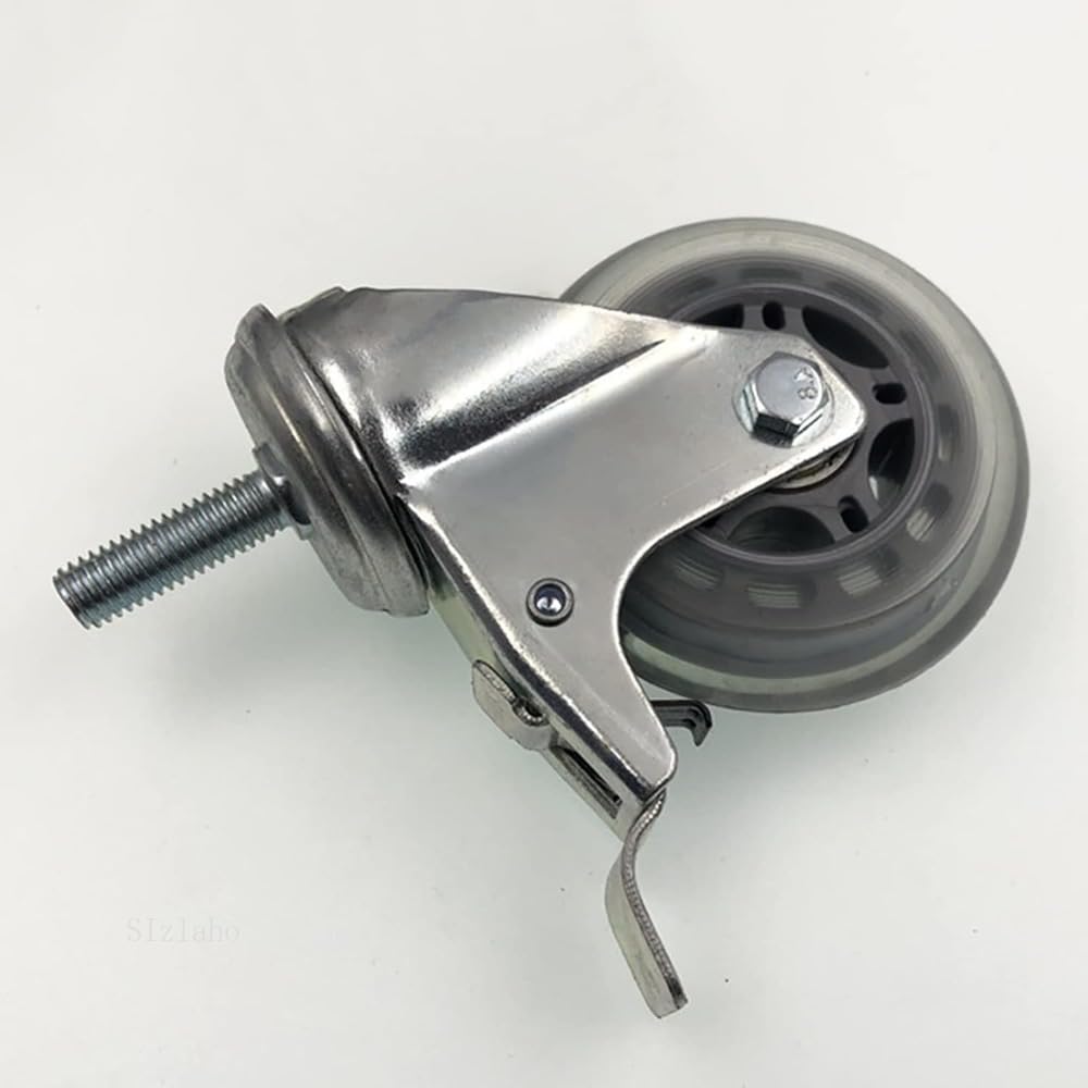 透明ホイール内部部品、腱キャスター、静音ユニバーサルホイール、オフィスチェア、棚カート、頑丈な交換用家具に最適 (4 個パック) (