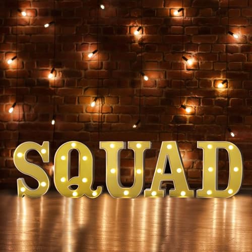 Image of Efavormart 6 inch Gold Marquee Letter S, Mirror Front Warm White LED Light Up 3D Sign, Battery Operated 72H Glow for Wedding Party & Wall Decor