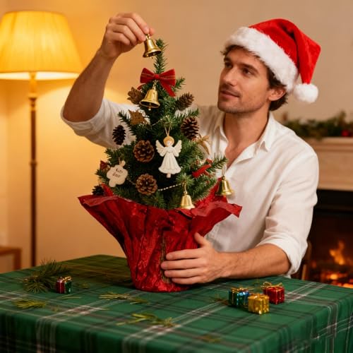 Décoration de jardinière dorée pour emballage de cadeaux de Noël - 2