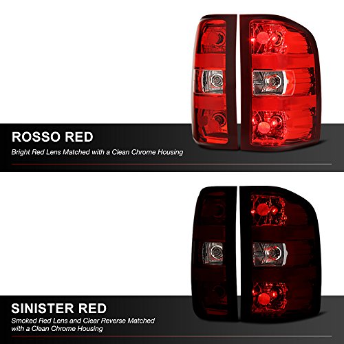 Vipmotoz Smoke Red Lens Tail Light Lamp Assembly For 2007-2013 Chevy Silverado 1500 2500Hd 3500Hd Pickup Truck, Driver & Passenger Side #TOP5