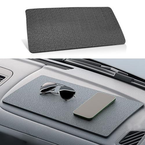 Car Dashboard Anti-Slip Mat, 10.6"×5.9" Universal Car Dash Sticky Rubber Mat, Multifunctional Non-Slip Adhesive Pad Auto Dash Gripping Mat for Cell Phones, Keys, Coins, Sunglasses (Car Textures)