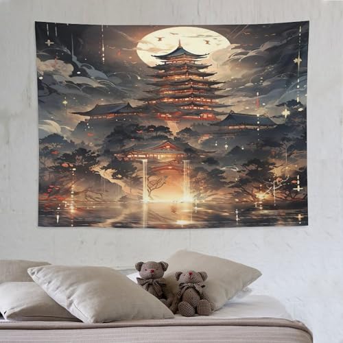 Tapisserie murale style japonais 150x200cm pour décoration salon