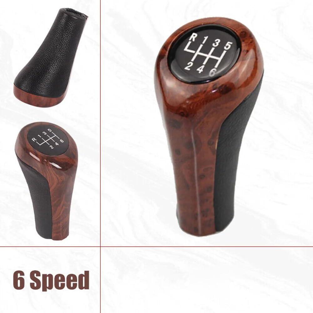 Amazon.com: Cakievro 5/6 Speed Gear Shift Knob Wood Grain Leather