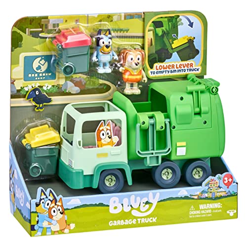 Garbage Truck - 2.5" Bluey And Bin Man Poseable Figures With Playset, Multicolor #TOP1