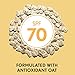 Aveeno Protect + Hydrate Face-Moisturizing Sunscreen Lotion with Broad Spectrum SPF 70; Antioxidant Oat, Oil-Free, Lightweight, Sweat- & Water-Resistant Sun Protection, Travel-Size, 3 oz