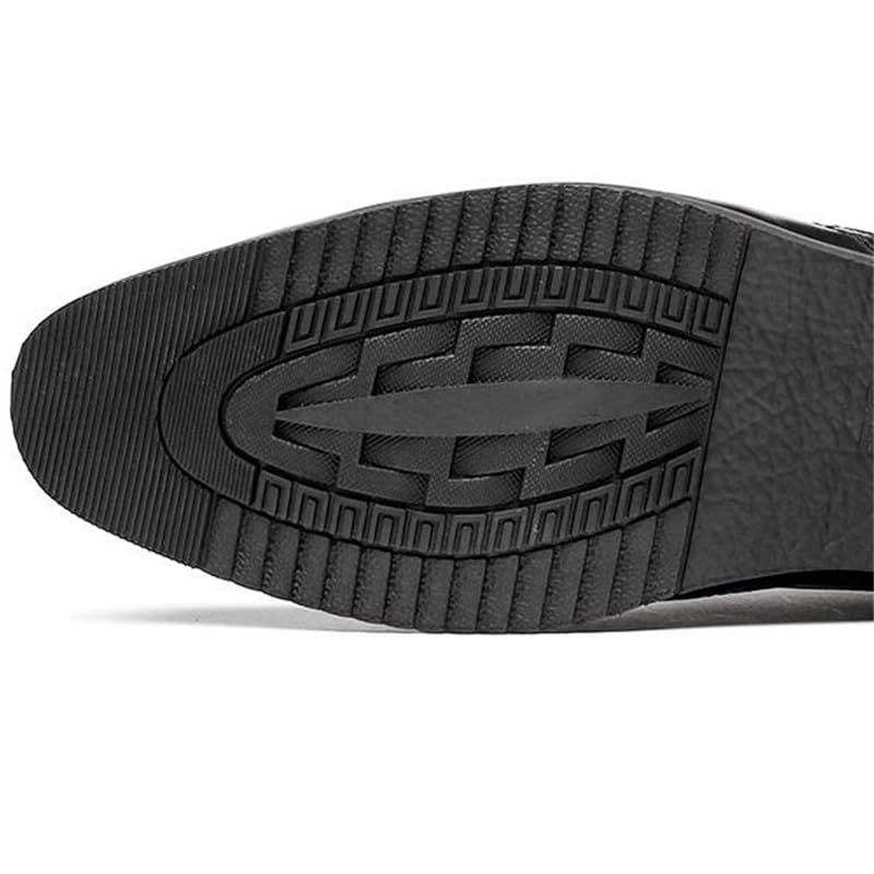 Men's Breathable Printed Waxed Lace-up Leather Shoes Low-top Soft Sole Non-Slip Comfortable Suitable for Daily Commuting Business Parties Weddings4