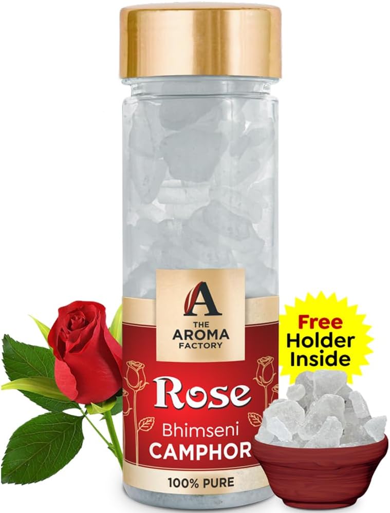 The Aroma Factory Pure Bhimseni Camphor (Original), 1 bottle, 1 count