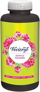 Fevicryl Acrylic Colour (Black, 1litre) for Art and Craft Paint, Canvas, Wood, Leather, Earthenware, Metal Price In India