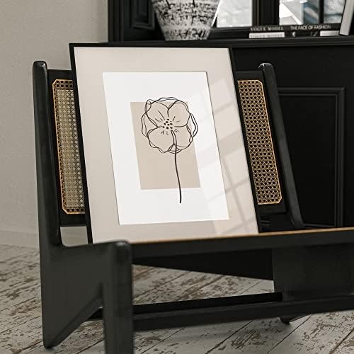 Wood Sage Prints Botanical Wall Prints, Kitchen, Bedroom, Living Room Wall Prints, Botanical Line Art, Beige Home Decor, Hand Drawn Plants, Set of 3 A4 Prints Frames Not Included, 21cm x 29.7cm