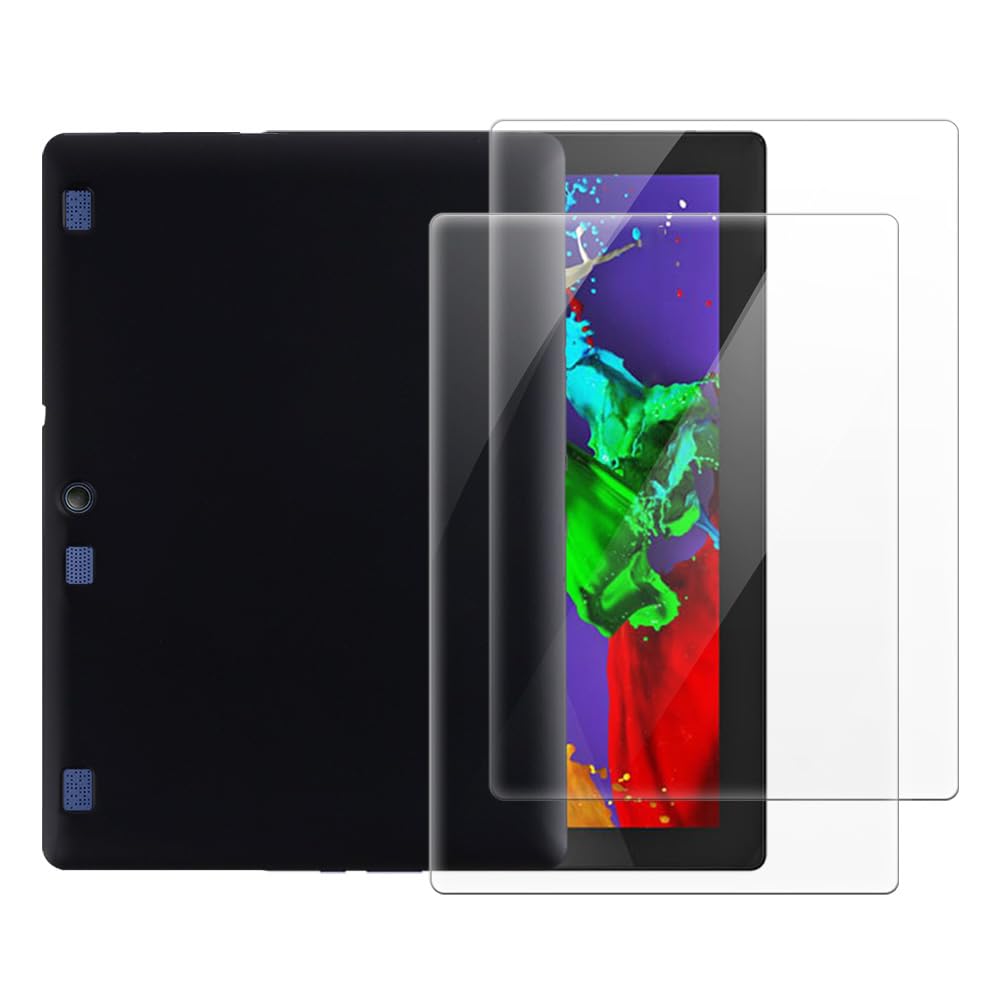 Funda Lenovo Tab 2 A10-70F contra caídas con protector de vidrio negro 10.1 8