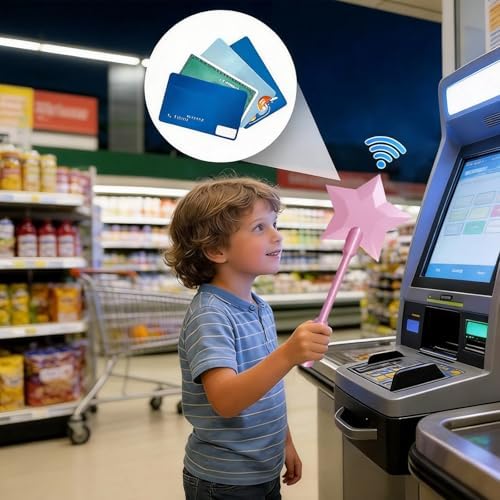 Credit Card Holder Wand, 3D Printed Wand Tap to Pay Magic Prank Toy Contactless Payment Wand, 06, Tap to Pay Wand - 2