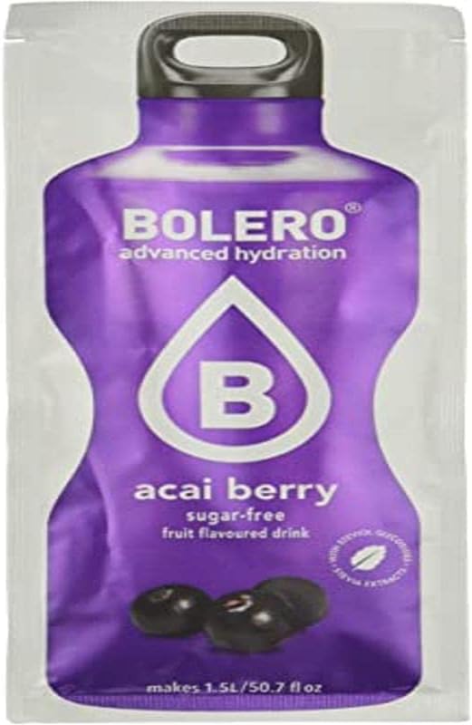 Bolero Instant Drink Flavor Acai Berries - Pack of 24 x 9 grams (216 gramos)