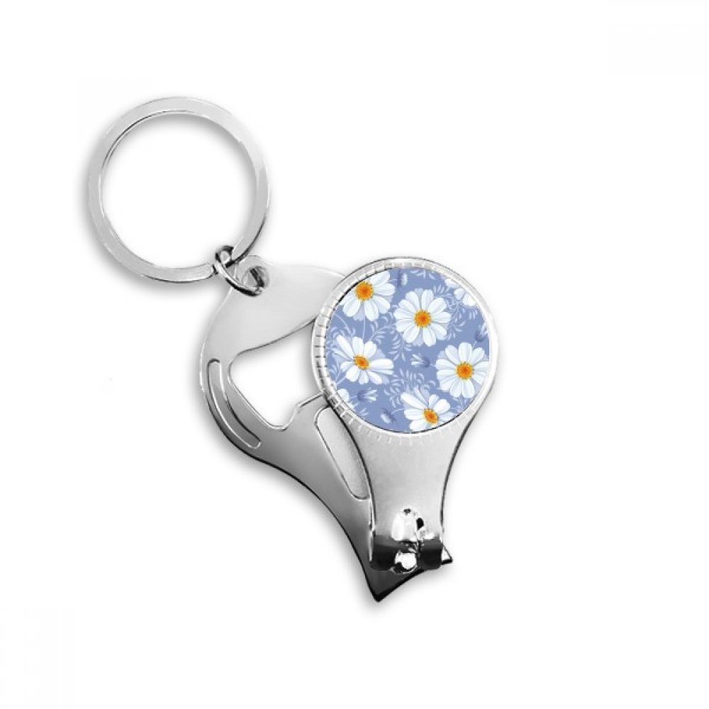 Pince à ongles calliopsis blanche coupe-ongles design fleuri