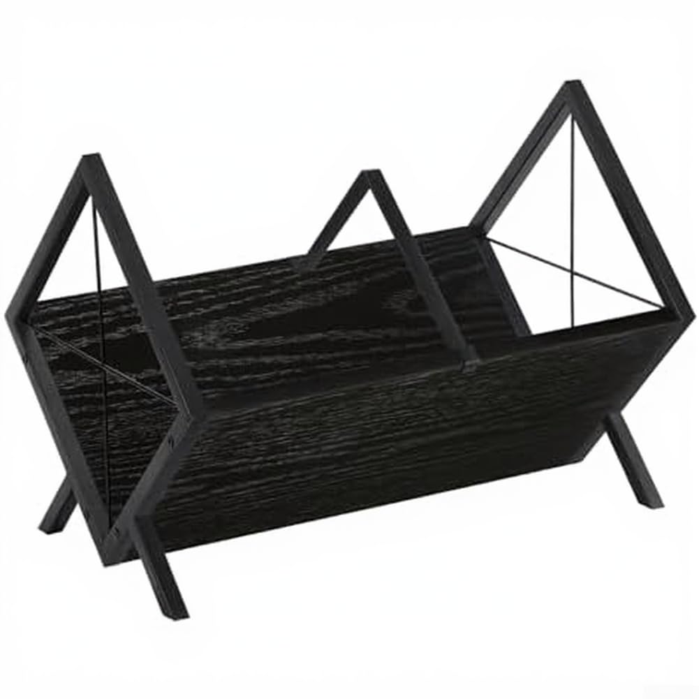 Supporto per dischi in vinile in legno con telaio in metallo LP Holder