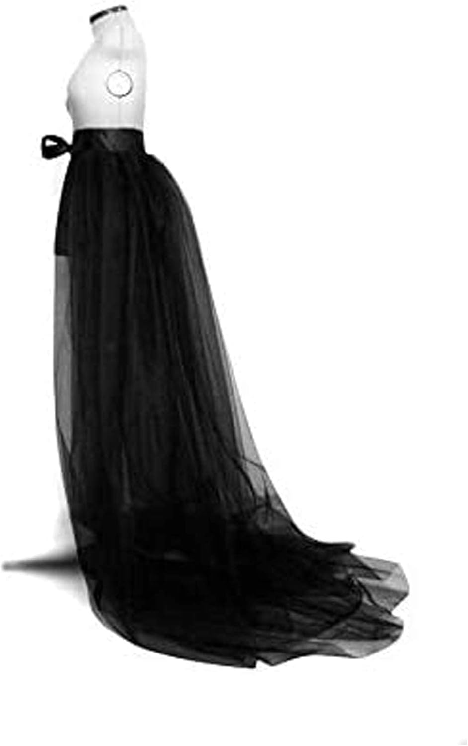 Women Tulle Tutu Long Skirts Festival Wedding Party Cocktail Prom Bandage Mesh Maxi Dress Overskirt - Image 4